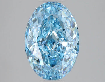 Perfect Of 3.03 CT Oval Shape Fancy Vivid Blue Color VS2 Clarity Moissanite Diamond For Last Glow