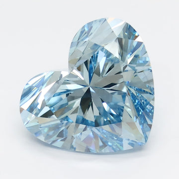 Classic 5.06 CT Heart Shape Fancy Vivid Blue Color VS1 Clarity Moissanite Diamond For Cocktail Ring