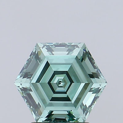 2.20 Ct Antique Cut Fancy Vivid Green Moissanite - VS1 Clarity