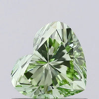 Bold Beauty Of 0.70 CT Heart Shape Fancy Vivid Green Color VS1 Clarity Moissanite Diamond For Special Occasion