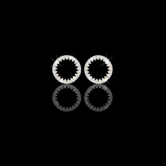 0.30 TCW Handcrafted Moissanite Round Cut Diamond Earring Precision, Passion & Perfection