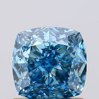 Elegant Cushion Shape Fancy Vivid Blue Color 1.04 CT VS1 Clarity Moissanite Diamond For Birthday Ring