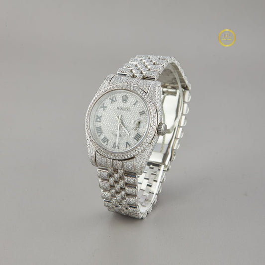 IVEVAR Steel Strap Iced Out Watch - Full Moissanite Diamond Men's Luxury Timepiece