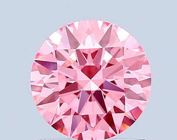 Custom Luxury 0.97 CT Round Shape Fancy Vivid Pink Color VVS1 Clarity Lab Grown Diamond For True Bloom