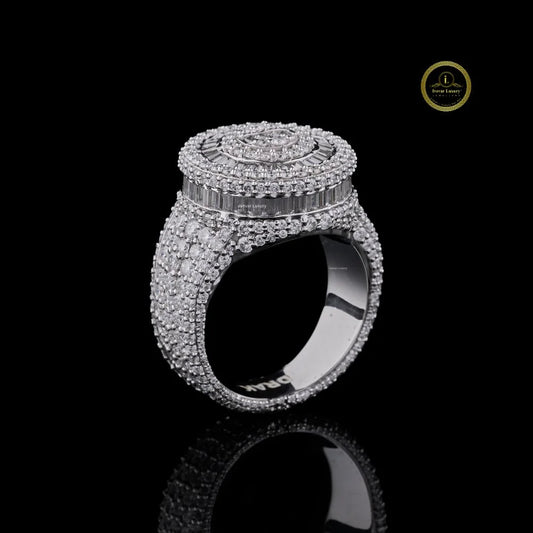 Elegant Round & Baguette Lab Grown Diamond Ring By Ivevar