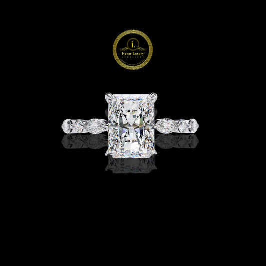 Handcrafted Vintage Gold Ring Ivevar's Moissanite Diamond Engagement Ring