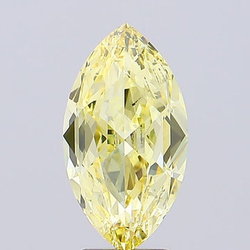 Trendy Of 3.01 CT Marquise Shape Fancy Intense Yellow Color VS2 Clarity Lab Grown Diamond For New Light