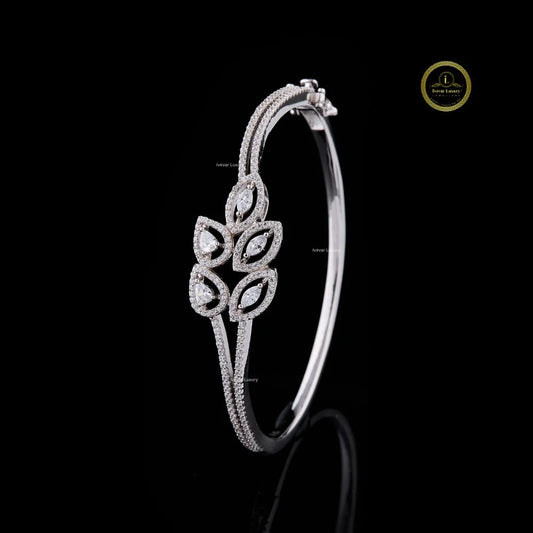 Timeless Luxury Marquise Lab Diamond Open Bracelet Signature Collection By Ivevar