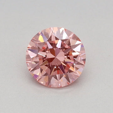 Great 0.32 CT Round Shape Fancy Vivid Pink Color VVS1 Clarity Lab Grown Diamond For Calm Steps