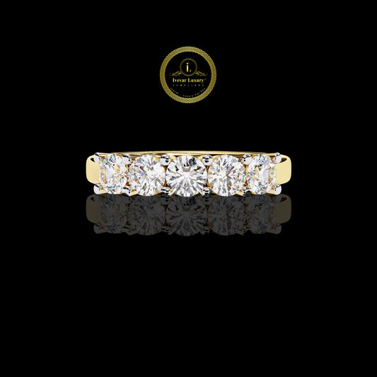 Enchanted Vine Moissanite Diamond Ring Floral Curved Wedding Band for Women