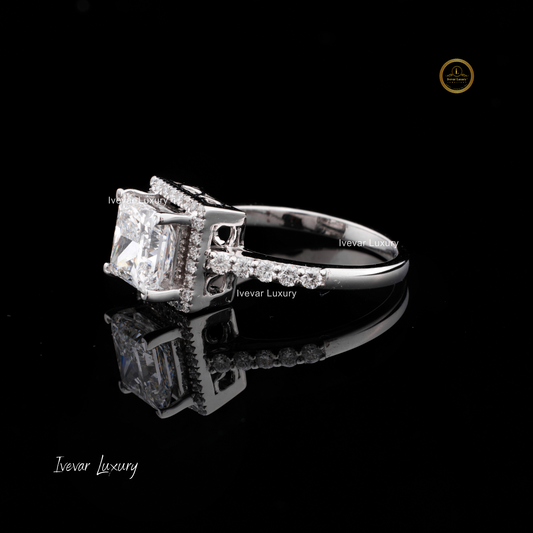 Artistic Custom Moissanite Diamond Twist Ring by Ivevar