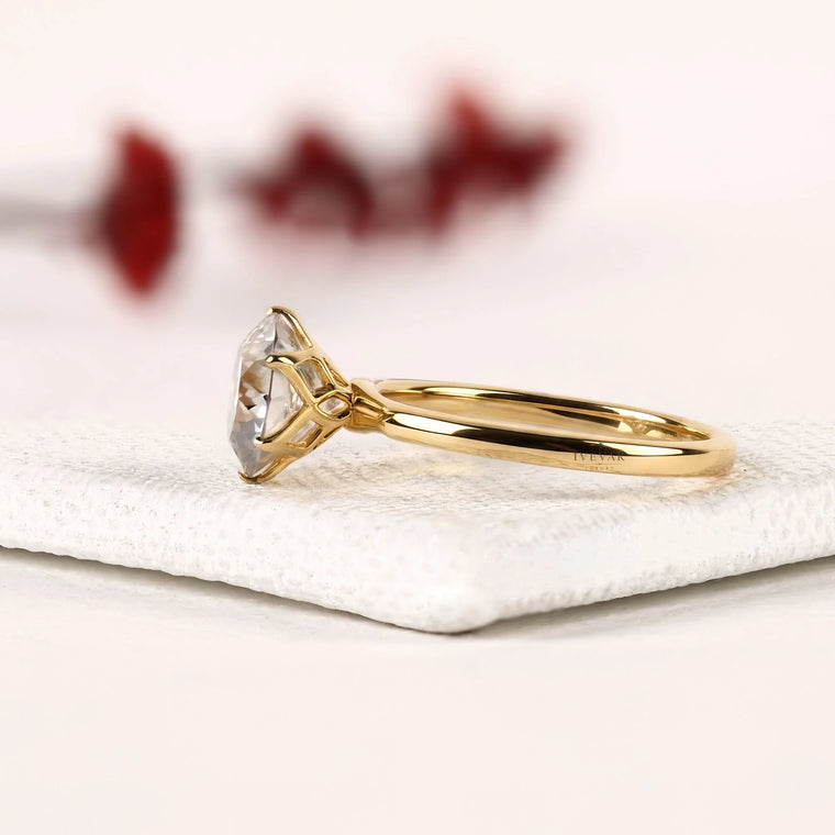 Round Cut Lab Diamond Solitaire Daily Wear Ring - view 2
