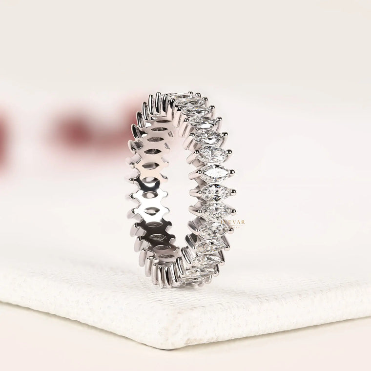 Marquise Cut Lab Diamond Full Infinity Band - view 2