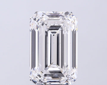 Minimalist 5.02 CT Emerald Shape D Color VS1 Clarity Lab grown Diamond For Custom Ring