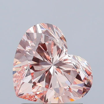 Hot Selling Of 1.60 CT Heart Shape Fancy Pink Color VS2 Clarity Lab Grown Diamond For Soft Pull
