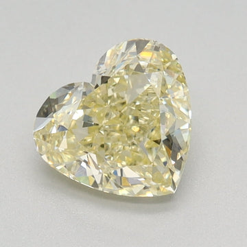 Dazzling Of 0.91 CT Heart Shape Fancy Yellow Color VS1 Clarity Lab Grown Diamond For Wedding Ring