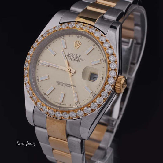 IVEVAR Men's Dress Watch - Premium Stainless Steel Crystal Quartz Watch for Professionals