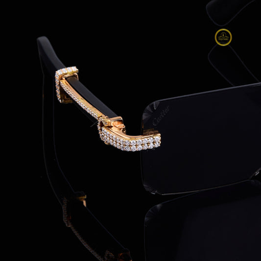 Exquisitely Crafted Luxury Sunglasses Featuring Radiant Moissanite Diamond Accents