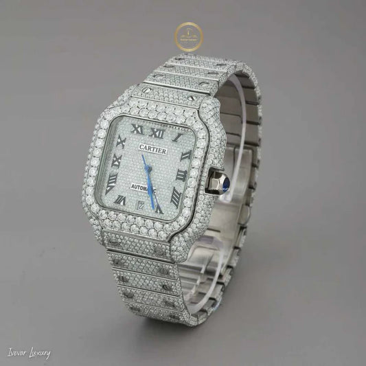 Moissanite Diamond Defense Mode - Full Ice-Out Watch Built for Victory
