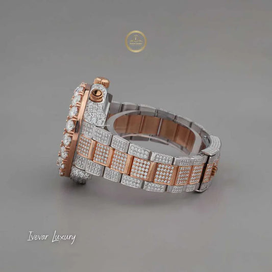 Top Luxury Iced Out Natural Diamond Watch full Custom Unique by Ivevar