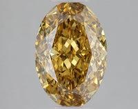 Trendy Of 1.50 CT Oval Shape Fancy Vivid Brownish Yellow Color VS2 Clarity Lab Grown Diamond For Bright Echo