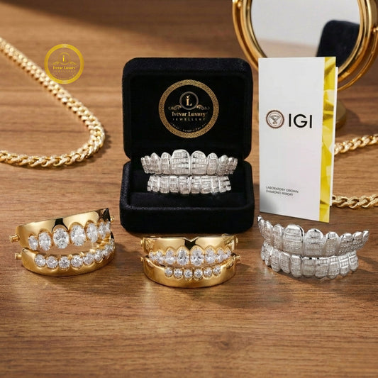 Hip Hop Teeth Grills Set with Chevron Pave - view 4