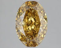 Trendy Of 1.50 CT Oval Shape Fancy Vivid Brownish Yellow Color VS2 Clarity Moissanite Diamond For Bright Echo