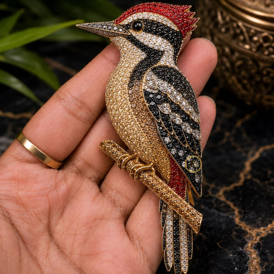 Colorful Bird Brooch Toucan, Woodpecker, Kingfisher & Phoenix Crystal Brooches