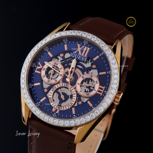 Custom Moissanite Diamond Rubber Band Watch for Men by Ivevar