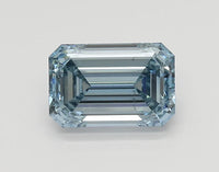 Classic Of 2.00 CT Emerald Shape Fancy Intense Blue Color VS2 Clarity Moissanite Diamond For Deep Gold