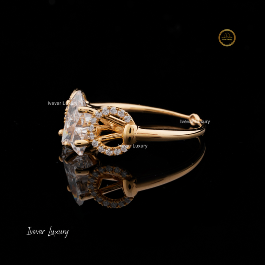 Custom Lab Grown Diamond Yellow Gold Wedding Band by Ivevar