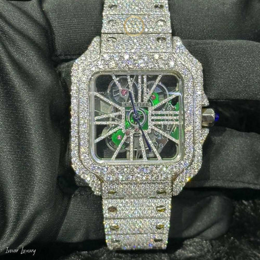 Full  Iced Out Watch with Lab grown Diamonds Customizable by Ivevar