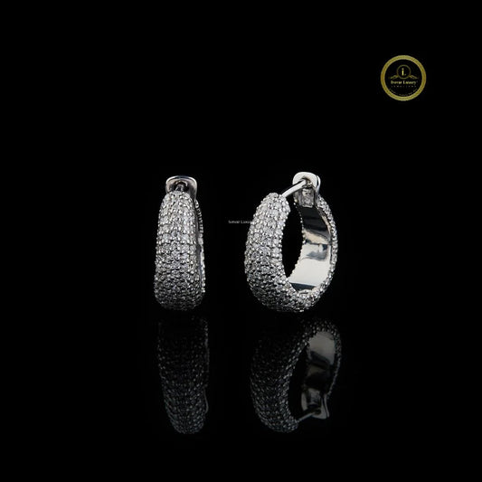 Elegant Designer 2.00 TCW Round Cut Lab Grown Diamond Hoop Earrings with Brilliant Stones
