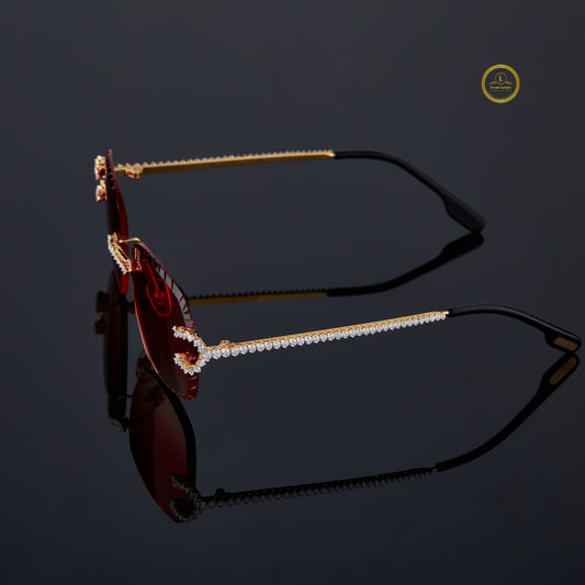 Personalized Iced Out Luxury Glasses Moissanite Diamonds Sunglasses by Ivevar