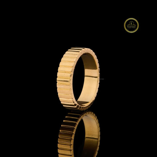Elegant Gold Textured Statement Unisex Band By Ivevar