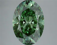 Hot Selling Of 4.01 CT Oval Shape Fancy Vivid Green Color VS2 Clarity Lab Grown Diamond For That Whisper