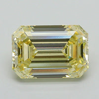 Hot Selling Of 2.53 CT Emerald Shape Fancy Yellow Color VS2 Clarity Lab Grown Diamond For One Glance