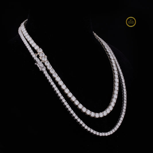VVS Moissanite Chain Hiphop 925 Sterling Silver 5mm Iced Out Moissanite Tennis Chain by Ivevar