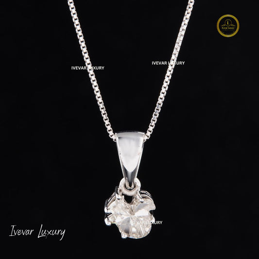 1.20 Ct Fancy Heart Shape Lab Grown Diamond Classic Pendant by Ivevar