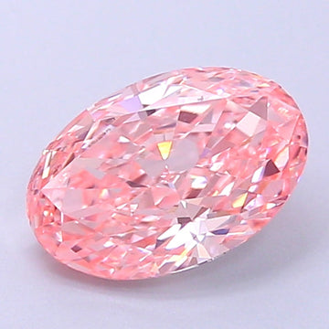 Fine Of 0.91 CT Oval Shape Fancy Vivid Pink Color VS1 Clarity Lab Grown Diamond For Custom Luxury