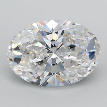 Sparkling 4.02 CT Oval Shape D Color VVS2 Clarity Lab grown Diamond For Calm Eyes