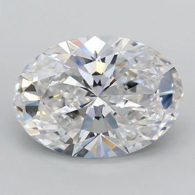 4.02 Ct Oval Cut Lab Grown Diamond - D Color, VVS2 Clarity