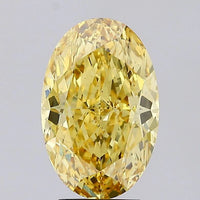 Bright Of 4.80 CT Oval Shape Fancy Vivid Yellow Color VS2 Clarity Moissanite Diamond For Silver Days