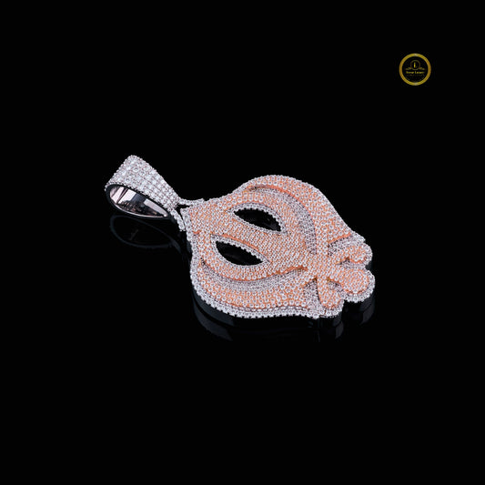 Iced Out Khanda Sikh Pendant with Round Cut Pave - view 4