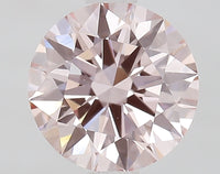 Trendy 1.07 CT Round Shape Fancy Vivid Pink Color VS1 Clarity Moissanite Diamond For Anniversary Ring