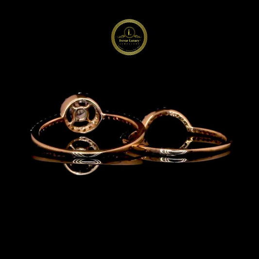 Exclusive 18K Gold Lab Diamond Solitaire Wedding Ring Gift