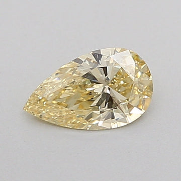 Elegant 0.33 CT Pear Shape Light Yellow Color VVS1 Clarity Lab Grown Diamond For Found Time