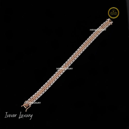 Luxury Moissanite Diamond UNISEX STYLISH Friendly Diamond Bracelet by Ivevar