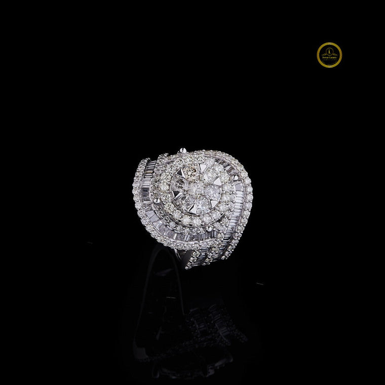 Radiant Swirl Round Lab Grown Diamond Cocktail Ring A Symphony of - view 2