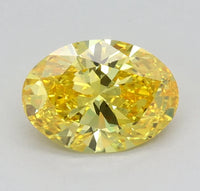 Unique Of 0.97 CT Oval Shape Fancy Vivid Yellow Color VS1 Clarity Moissanite Diamond For Wedding Ring